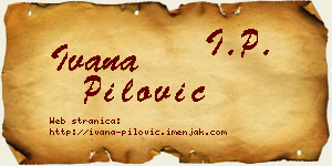 Ivana Pilović vizit kartica